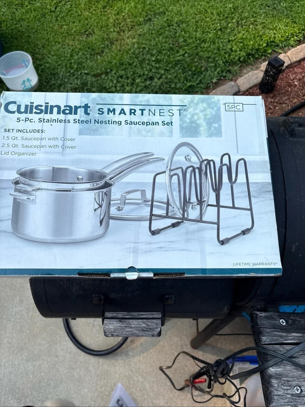 Cuisinart SmartNest 5-Pc Stainless Steel Nesting Saucepan Set - Silver